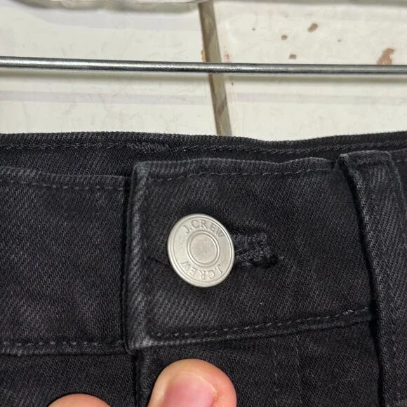 J. Crew Mid-Length Denim Shorts Black Size 27 Jean Shorts Stretchy - Picture 7 of 11